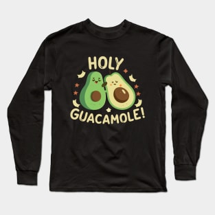 Holy Guacamole Funny pun avocado Long Sleeve T-Shirt